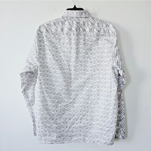 Ted Baker Retrow Long Sleeve Gray Pattern Shirt NWOT - Picture 5 of 7
